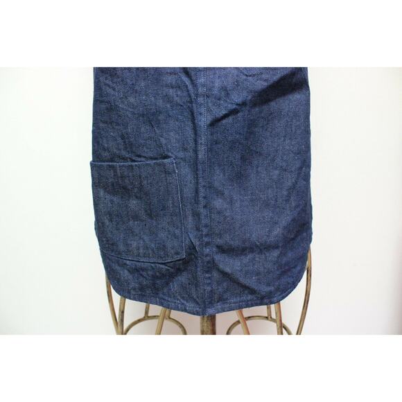 Aliya Wanek Blue Denim Jean Sleeveless High Low Pocket Tank Top Size Small - Picture 2 of 5